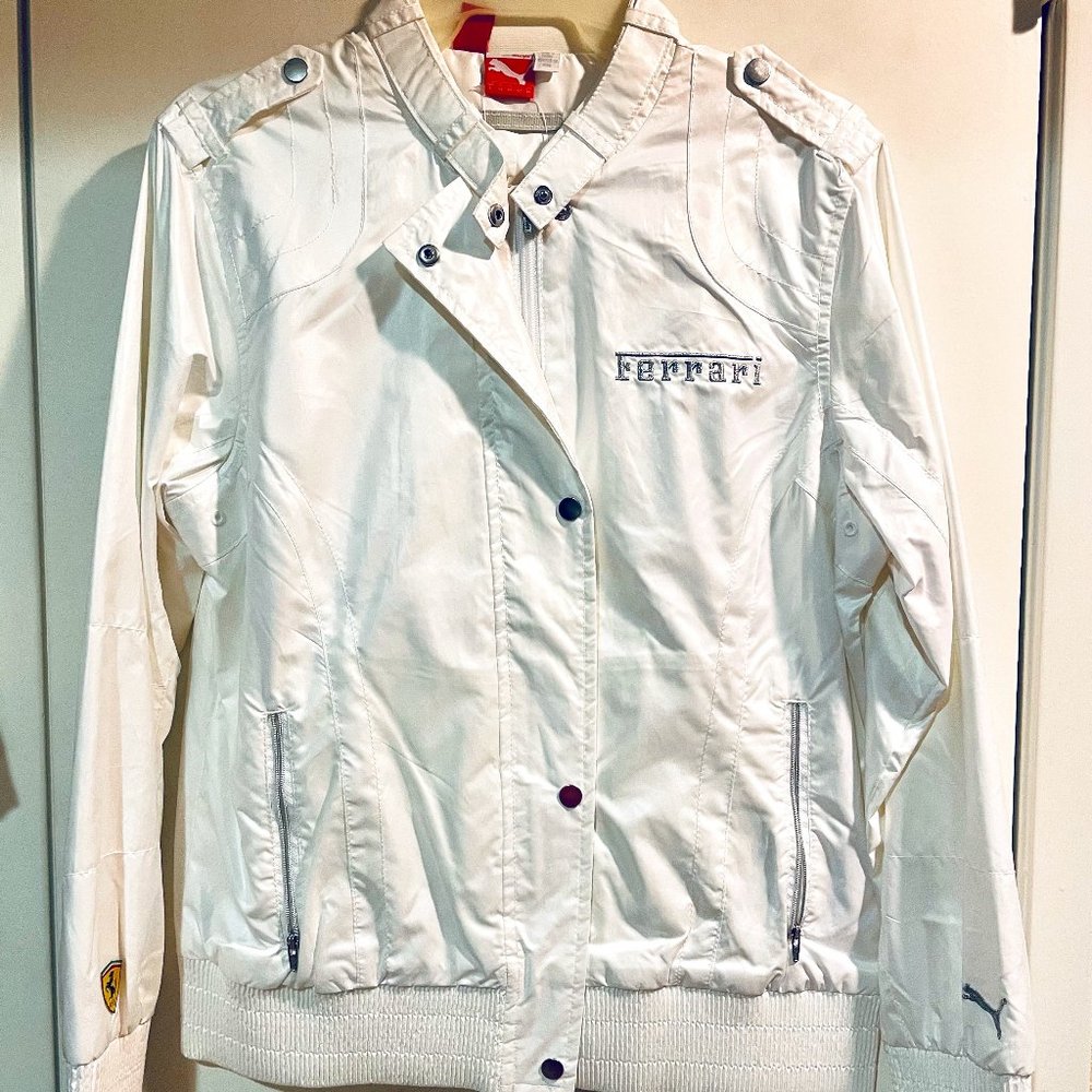 SPECIAL PUMA FERRARI White Windbreaker Jacket